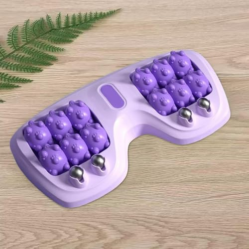 Rodillo De Masaje De Doble Pie Portátil | Masajera Del Pie De Punta De Presión | Del Estrés Y Circulación Mejorada | Para Uso De La Oficina En Casa | 28x14x3cm