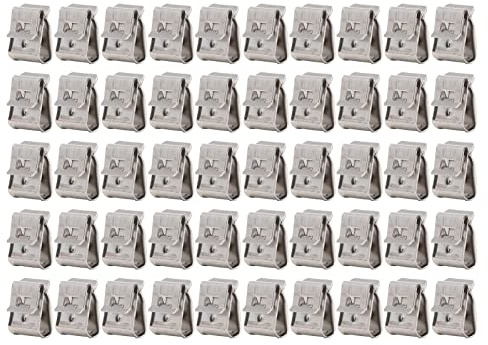 Serre-câbles photovoltaïques en acier inoxydable, 50 pièces, pour câblage de panneaux solaires, organisez et sécurisez 2 fils électriques de 6 mm² avec clips métalliques durables
