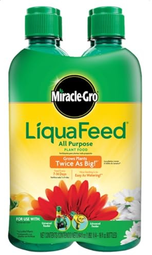 Miracle-Gro 1004325 16 Oz LiquaFeed Plant Food Refill Bottles 12-4-8 4 Count
