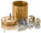 BestSaller 3002 'SUPER SIX' Aluminum 'Sonder Edition', 36 Spielstäbchen & 2 Würfel, Gold (1 Stück)
