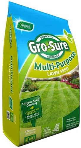 Westland GRO-Sure Multi- Purpose Grass Lawn Seed - 120 sq.m - 3.6 kg (20500174)