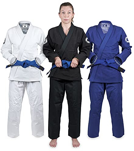 Gold BJJ Foundation Women's Gi - Jiu Jitsu Gi for Women - IBJJF Competition Legal Womens BJJ Gi (Black, F1)