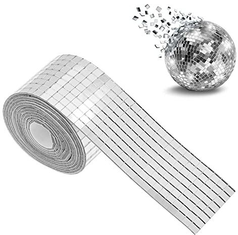 Luottus 8040 Stück Mini Selbstklebende Echtglas Silber Spiegel Mosaik Fliesen Aufkleber für Basteln Quadratische Glasfliesen für DIY Handwerk Dekoration, 5 mm x 5 mm