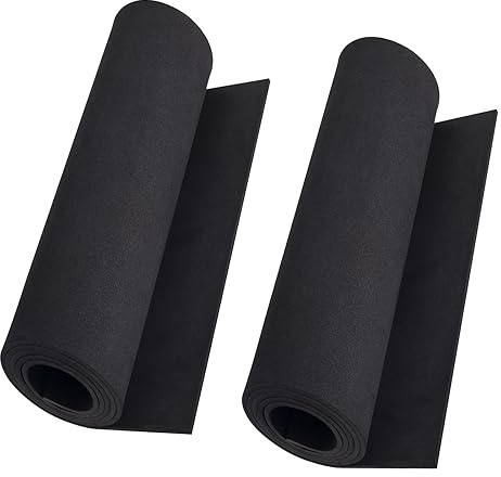Pacco 2 Gomma EVA Nero, MEARCOOH Schiuma EVA 3mm di spessore 35.5 x 150cm EVA Foam Cosplay, ad alta densità 86kg/m3 per il progetto di fai da te in costume (2PCS 3mm Nero)