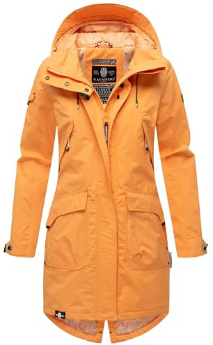 Navahoo Damen Übergangsjacke leichte Jacke mit Kapuze Pfefferschote Apricot Sorbet Gr. M