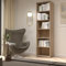 Forte TEMPRA2 Bücherregal 50 60, modernes Bücherregal, Standregal, Büroregal, Wohnzimmerregal, Kinderzimmerregal, Holzwerkstoff, Sonoma Eiche Holzdekor, 54 cm breit x 197,5 cm hoch x 34,8 cm tief