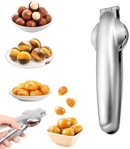 Ajuanbazha Taglia Castagne a Croce, Acciaio Inox Pinza per Castagne, Multifunzione Pela Castagne, Coltello Castagne per Castagne, Nocciole, Noci ed Altri