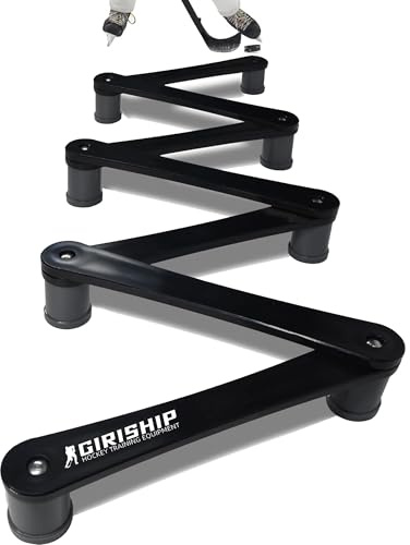 GIRISHIP Hockey Training Equipment, Adjustable Hockey Stick Handling Trainer for Puck Control and Coordination, Portable Stickhandling Training Tool, 7-Section