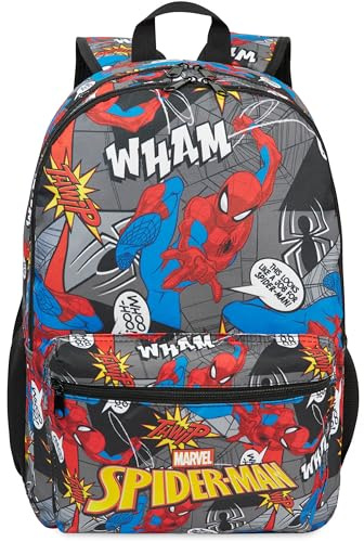 Get Trend Marvel Spiderman Boys Large Backpack 46cm Padded Strap School Bag | Sports Kids Holiday Travel Rucksack Bookbag, Casual Daypack, School Supplies, Gifts for Boys (Multi Spiderman)