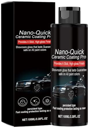 Vhjlfig Agente di Rivestimento ad Effetto Rapido, 100ml Restauratore Ceramico a Lunga Durata, Trattamento Rivestente Avanzato per Auto ad Azione Rapida, per Vernice Vetro Parabrezza Pneumatico
