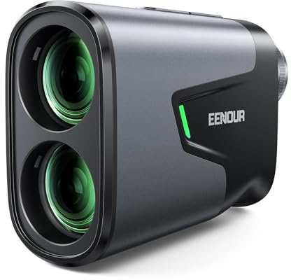 EENOUR Golf Range Finder with Slope, 1200 Yards Golf Rangefinder, Laser Rangefinders with Magnet and Pin Lock Vibration, 7X Magnification, Rechargeable Compact Portable Range Finder Golfing