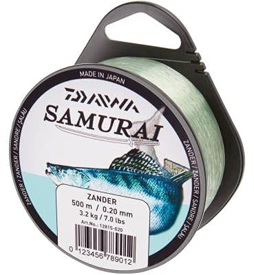 Daiwa Samurai Zander 0,25mm / 5,2kg / 500m Monofile Schnur Zanderschnur Hellgrün