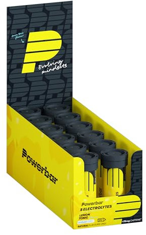 Powerbar 5 Electrolytes Lemon Tonic 12x10Tabs - Tablettes effervescentes fournissant les électrolytes + 75 mg caféine