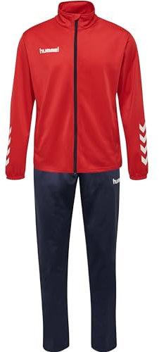 hummel 205876 Herren Ensemble Promo Poly Track Suit, Rouge/bleu Marine, S EU