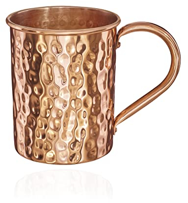 NKlaus 11264 - Vaso de cobre puro (100%), 145 g, diseño de Moscú Mule, 500 ml