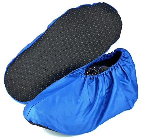 MELTU 1 Pair Reusable Shoe Covers, Non-Slip Washable Overshoes, Waterproof Boot Covers, Dustproof Overshoes for Household