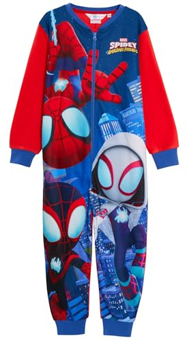 Marvel Spidey et Ses Formidables Amis grenouillère Polaire Pyjama Enfant avec Fermeture éclair Tenue détente