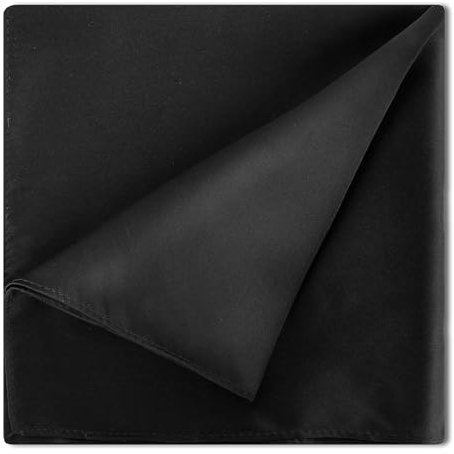 Einstecktuch für Männer aus 100% echter Maulbeerseide 35 x 35 cm einfarbiges EinstecktuchHerren Satin-Einstecktuchs weiches Anzug-Einstecktücher Seiden-Einstecktuch für Männer（Schwarz）