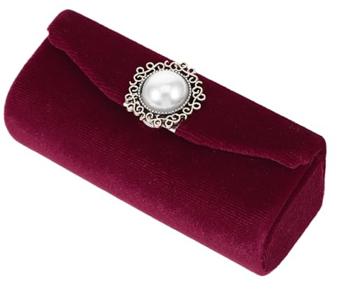 NOLITOY Caja de terciopelo para pintalabios para mujer, estuche vintage para pintalabios, soporte portátil para lápiz labial, soporte para lápiz labial para bolso, bolsa de cosméticos de viaje, bolso