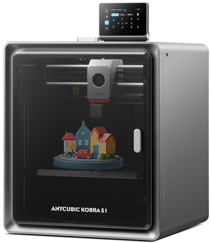 Anycubic Kobra S1 3D-Drucker, 600mm/s Hochgeschwindigkeitsdruck, 320°C Hotend mit Abnehmbarer Düse, Dreifach-Kühlsystem, Skalierbarer Vierfarbdruck, Druckgröße 250 * 250 * 250 mm