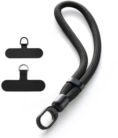 MORSUNBELA Mobiltelefonkedja 20 cm handledsrem justerbar för mobiltelefonfodral | Organisera dina väsentligheter. Perfekt för nycklar kompaktkamera och hörlurar. Skydd mot fall och förlust