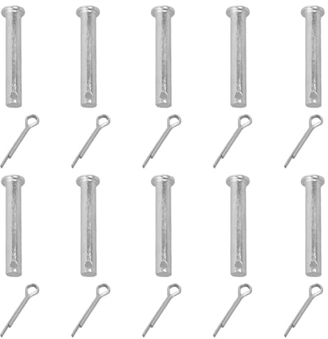 10 fissaggio a perno con forcella a singolo perni fissaggio a testa piatta perno cilindrico ricambio perno collegamento in acciaio inossidabile perni cerniera lunga durata