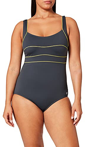 Haute pression Y8003 - Traje de baño de una Pieza para Mujer, Color Gris/Jaune, Talla 50