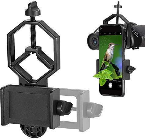 SOLOMARK Universal Telefon Adapter und Mount Stativ-Halterung für Smartphone Sony Samsung Moto - Kamera- Spektiv/Teleskop/Mikroskop/Ferngläser