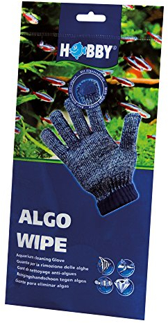 HOBBY Aquaristik Algo Wipe I Müheloses beseitigen von Algen und anderen Belägen von Aquarienscheiben I Zeigefinger mit Algenradierer