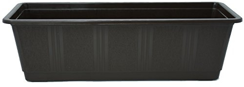 meindekoartikel Blumenkasten Standard aus Kunststoff - Verschiedene Größen und Farben (Breite ca. 60 cm, Braun)