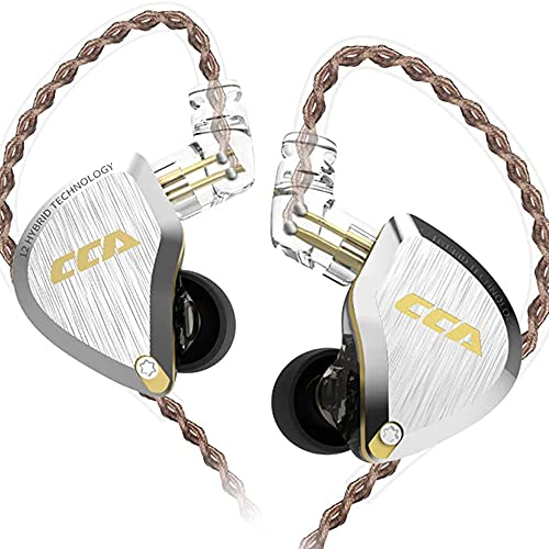 CCA C12 En el oido Auricular 1BA 1DD Cableado Auriculares De Alta Fidelidad Deporte Juego de Azar Auricular para Cantante Músico DJ