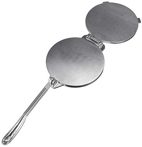 LIANYG Tortillamaskin 20 cm kökspress bakredskap verktyg aluminiumlegering tortillapress slipning degtillverkning pannkaka formningsverktyg 108 (färg: Silver)
