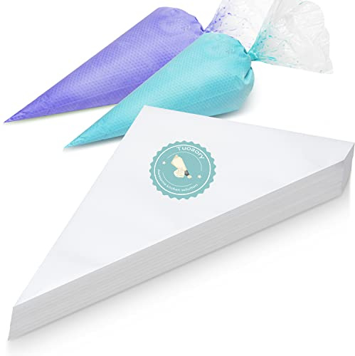 Disposable Piping Bags 12 Inch - 100pcs Anti Burst Pastry Bags - Tipless Icing Piping Bag for Royal Frosting Cookie Cake Cupcake Decorating Bags