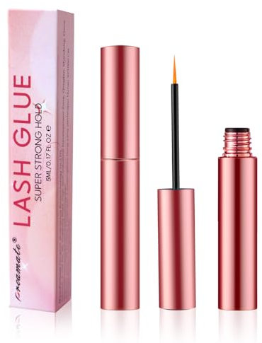 Proamate Professional False Eyelash Glue, Latex Free Eyelash Glue, Waterproof Lash Glue, Transparent Lash Strip, White Lashes Glue Transparent (5g eyelash glue)