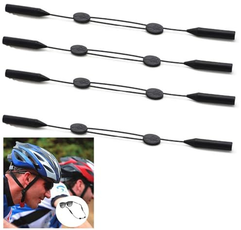 LiJuanWang Cinturino per occhiali,4 pezzi Fascia per occhiali regolabile,Porta occhiali,laccio occhiali da sole sportivi,Cinghia per occhiali,Cinturino Catena Occhiali Sole Lettura Occhiali Catena