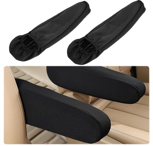 2 pièces de protection d’accoudoir de voiture, protection d’accoudoir, protections d’accoudoir de siège avant de voiture, protections élastiques pour accoudoir de siège de voiture, protections
