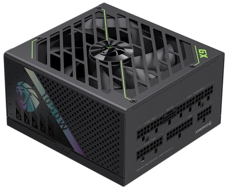 GAMEMAX GX 1050G PRO Netzteil PC 1050W Vollmodulares ATX 3.1 und PCIe 5.1 kompatibel, 80 Plus Platinum, 12V-2x6-Kabel inkludiert, 105°C Japanische Kondensatoren, 10 Jahre Garantie, Schwarz