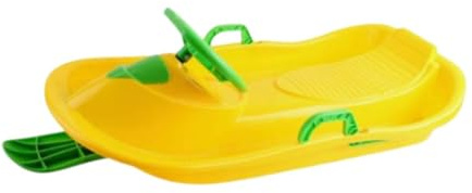 KIOALXZ Experiencia de Control Mejorada con Trineo de Nieve orientable Que Permite Opciones de dirección fáciles, lo Que Garantiza un Tiempo de Juego Agradable en Invierno, Amarillo, 102x19x48cm