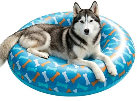 Flotteur Piscine Pour Chien,Tapis Gonflable Épais Résistant Aux Perforations Pour Animaux Compagnie,Chaise Longue D'eau Pour Radeau Natation Pour Chiens Petite Et Moyenne Taille,Anneau Flottant