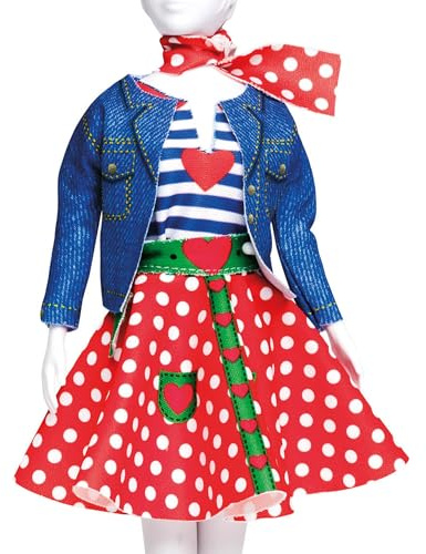 Vervaco Kit Making Couture Outfit Lucy Polka Dots,multicolore,31 x 24 x 1 cm