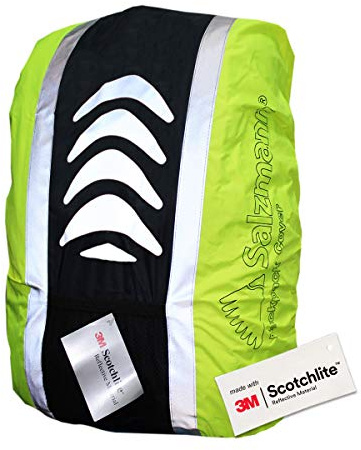 Salzmann Housse de sac à dos réfléchissante - Couverture Anti-Pluie Imperméable - Fabriquée avec 3M Scotchlite