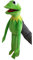 Akls Frosch-Handpuppe Aus Plüsch - Beruhigendes Spielzeug, Sesam, Kermit Der Frosch, Lernspielzeug für Kinder, 16 cm, Grün