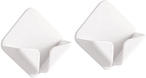 Lot de 2 supports de prise et de fixation murale - Crochets auto-adhésifs - Supports de prise murale - Multiprises - Utile comme organisateur de câbles, support de rangement pour clés