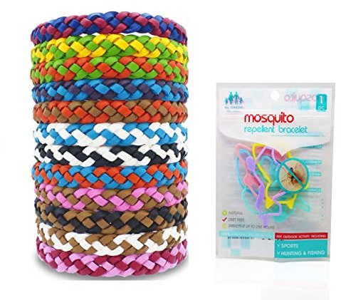 DDSHUN 12Pack Mosquito Repellent Bracelet Waterproof Anti-Mosquito Wristbands Outdoor Bug Repellent Wristbands Anti Bug Wristbands Deet-Free Mosquito Bands for Kids, Baby and Adults Outdoors Camping