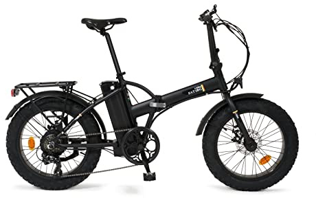 i-Bike Fat Kong, Bicicletta Elettrica a Pedalata Assistita, Pieghevole, Unisex Adulto, Nero, Taglia Unica