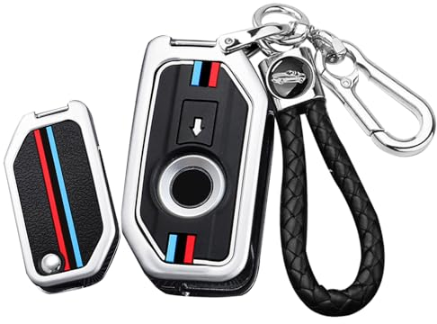 ontto Funda para llave de motocicleta compatible con BMW R1250R S1000R R1250GS 900XR R1250 RT F900R GS 1200 ADV F750GS F850GS K1600GT mando a distancia funda protectora de metal para llave de llave A