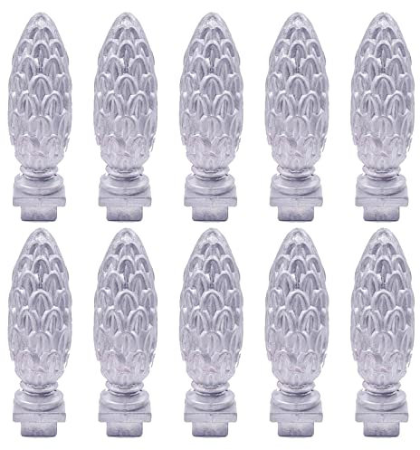CTCOIJRN Terminali for Recinzione da 10 Pezzi, Testa di Lancia for Recinzione Ornamentale in Lega di Alluminio Pratica for cancello in Metallo in Ferro battuto da Giardino 25X25mm