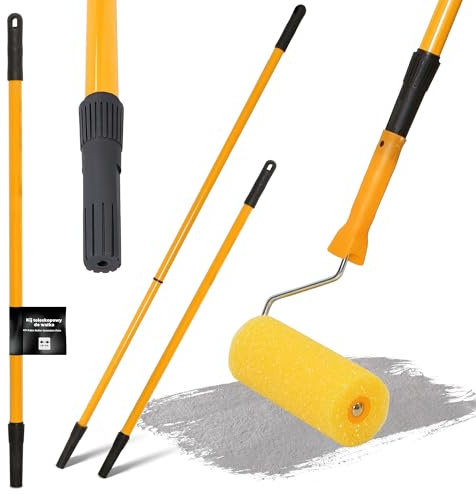 Manche Télescopique 160-300 cm Tige Télescopique Pour Rouleau De Peinture Acier Support Outils De Peinture Et De Rénovation Robuste et Léger Extensible Ajustable