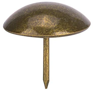 Chiodo per Tappezzeria Placcatura in Ferro Bronzo Ciano, Chiodi per Tappezzeria in Stile retrò a Testa Tonda con Placcatura in Bronzo Ciano, Adatti per Mobili (30 * 30mm (ispessito))