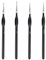 JIADEXIN Feine Detail Pinsel Set - 4 Stück Miniatur Pinsel Zeichenpinsel Schwarz Künstlerpinsel Malen für Künstler, für Acryl, Öl, Aquarell, Nail Art (Größen 0, 00, 000, 00000)